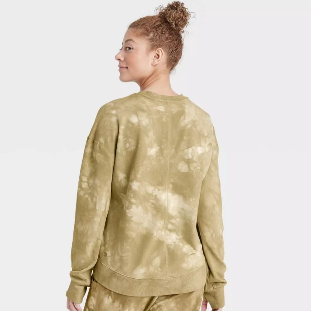 All In Motion Green Tie Dye Crew Neck Pullover Sweatshirt Size XS - Picture 9 of 10